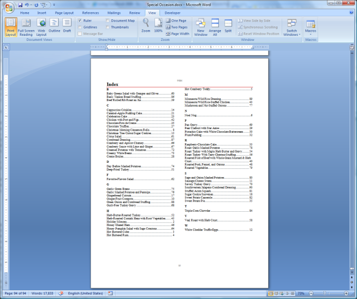 View a publication in Microsoft Word (index)